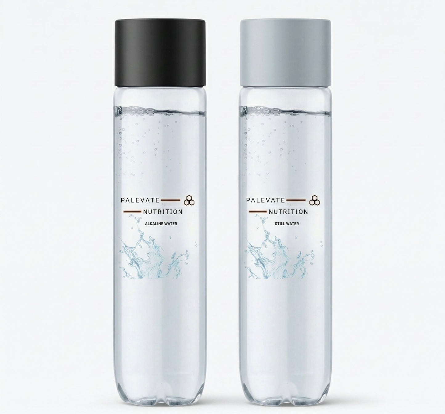 Palevate Bottle Text on a white background